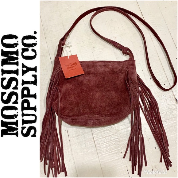 Mossimo Supply Co. Handbags - NWT Mossimo Supply Co. Suede Fringe Crossbody Bag